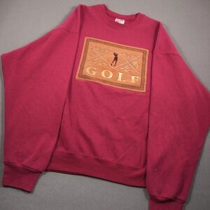 Vintage USA Hanes Napa Valley Golf Crewneck Men Sweatshirt XL Retro